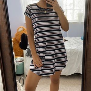 Striped T shirt dress